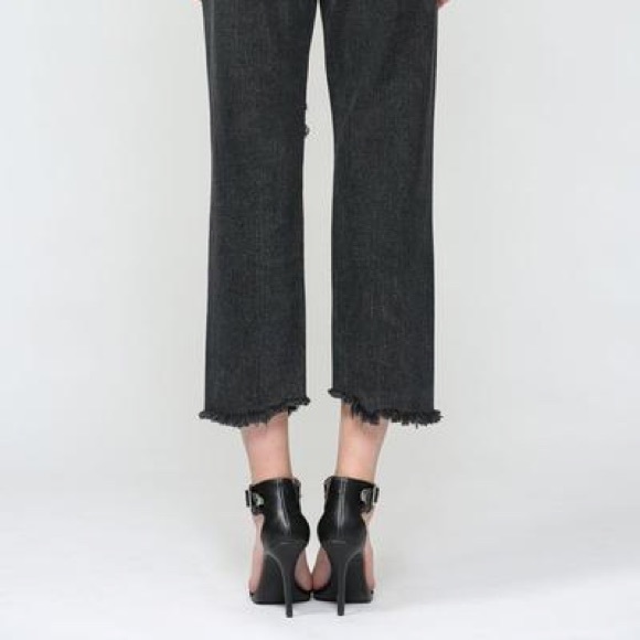 Distressed Strait Crop Jean - Picture 4 of 4